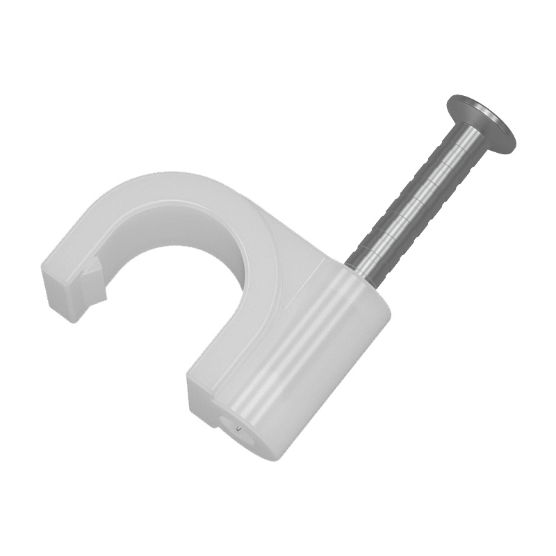 ABLEMEN XK-8-100圆形钢钉线卡电线卡网线卡管卡加强型 卡钉8mm 100只/包 10包起订