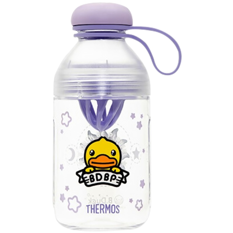 膳魔师THERMOS孕婴童水杯柠檬杯四季随行果汁杯便携手提带肩带小黄鸭TRITAN杯TCSE-403BDPL(魔法师)