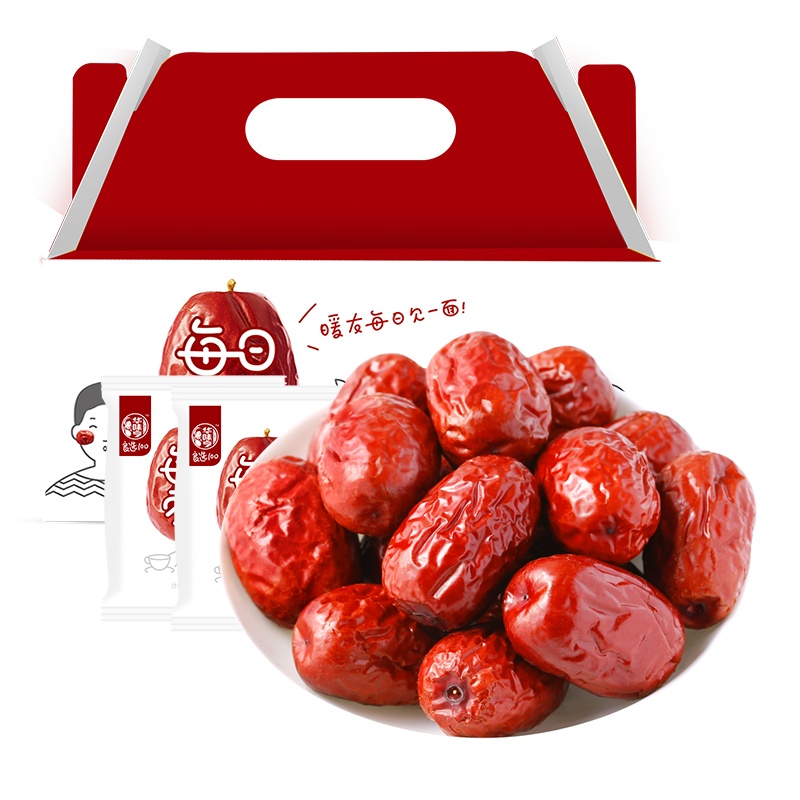 华味亨750g每日枣点 小袋包装甘甜红枣礼盒装
