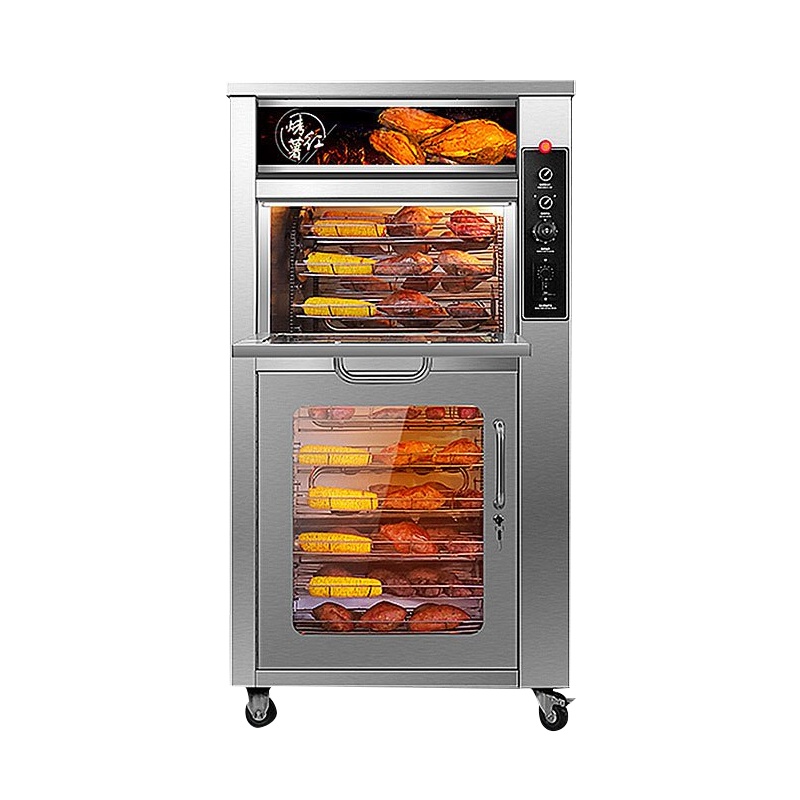 lecon/乐创 商用烤地瓜机全自动烤红薯机器 烤玉米电热炉街头摆摊 168型立式[标准款不带led屏]