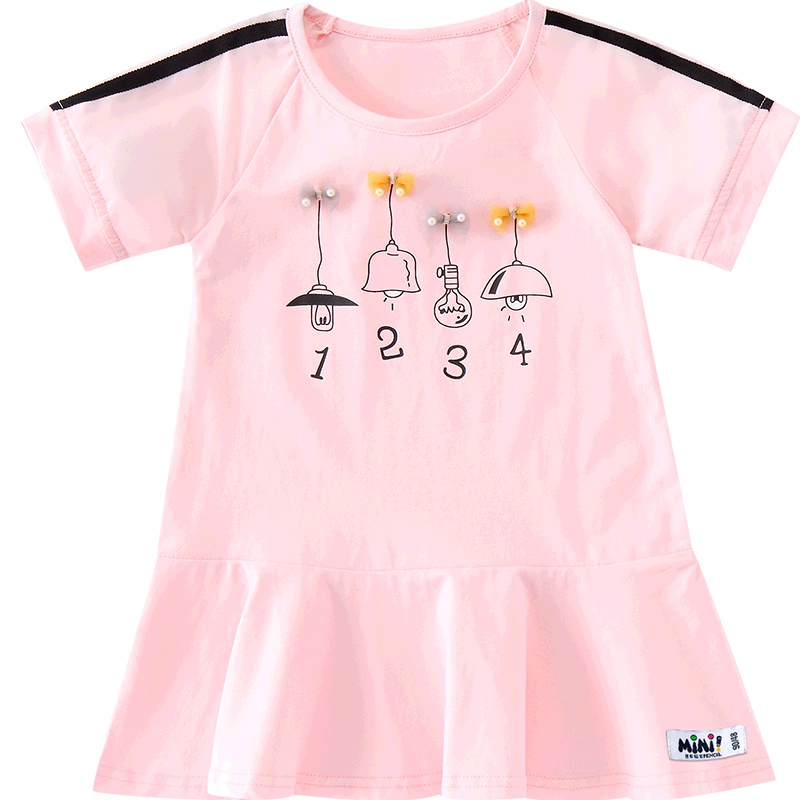 铅笔俱乐部童装2019夏季女童连衣裙儿童裙子小女孩洋气公主裙休闲