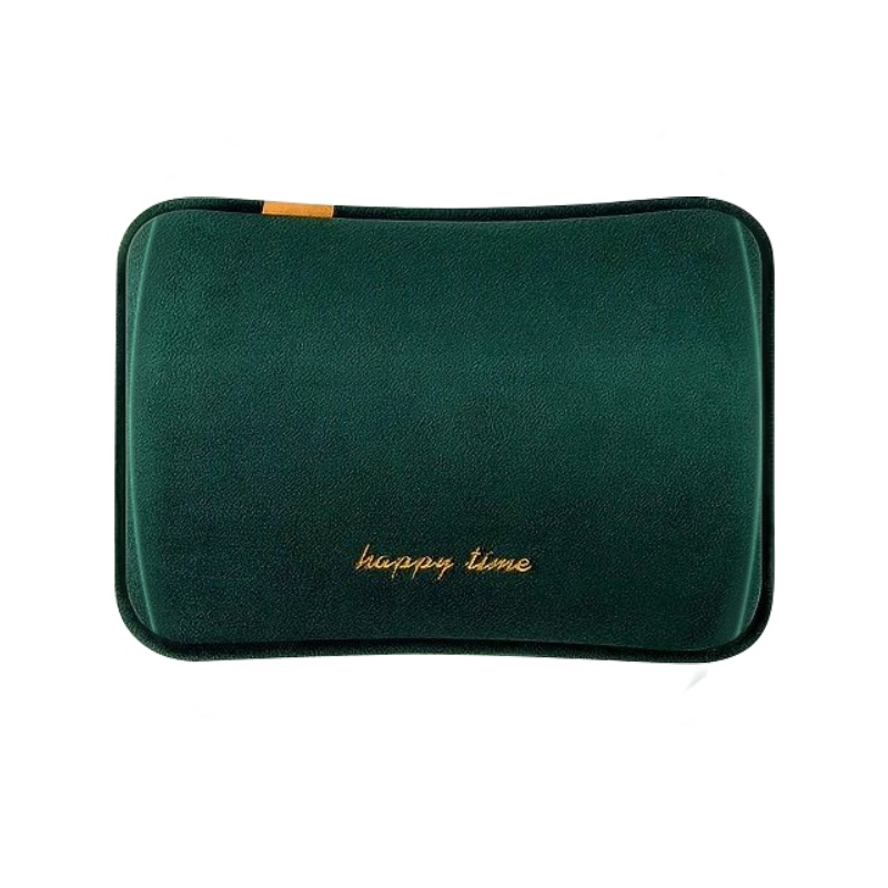 [高品质]壹志安全防爆充电式热水袋暖水袋煖宝宝暖宫暖腹热敷肚子暖手宝可爱毛绒可拆洗女生已注水电暖袋水电分离符合标准 墨绿