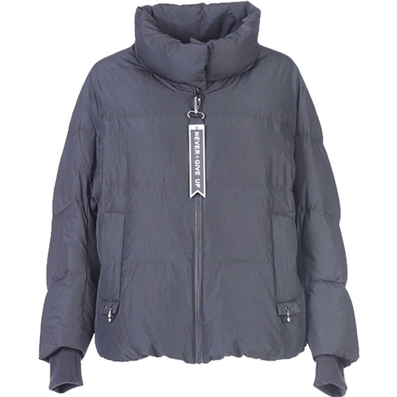 艾莱依羽绒服女短款轻薄2018冬季新款修身立领女装外套