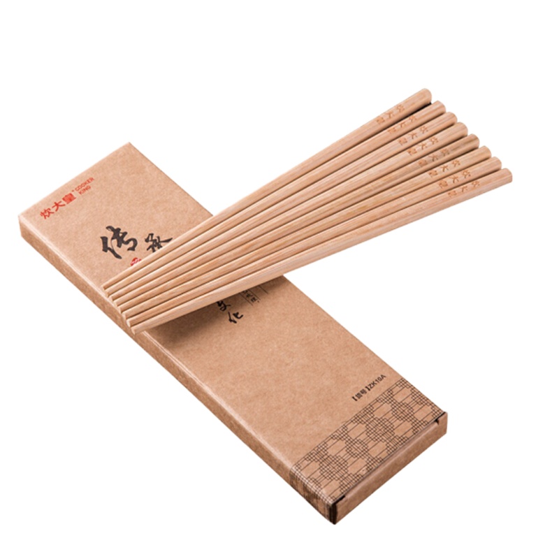 DP 炊大皇(COOKER KING)筷ZK10A 原生竹筷无漆无油无蜡家用厨房用具10双