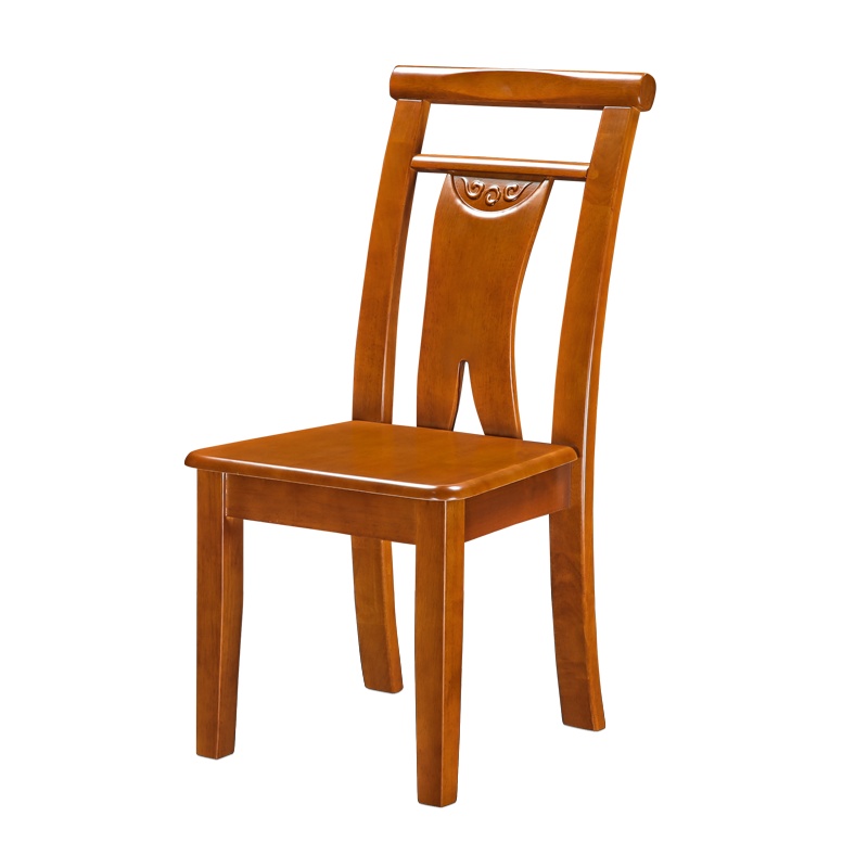 HiBoss现代中式橡胶木餐椅客厅实木餐椅木质靠背椅电脑办公椅