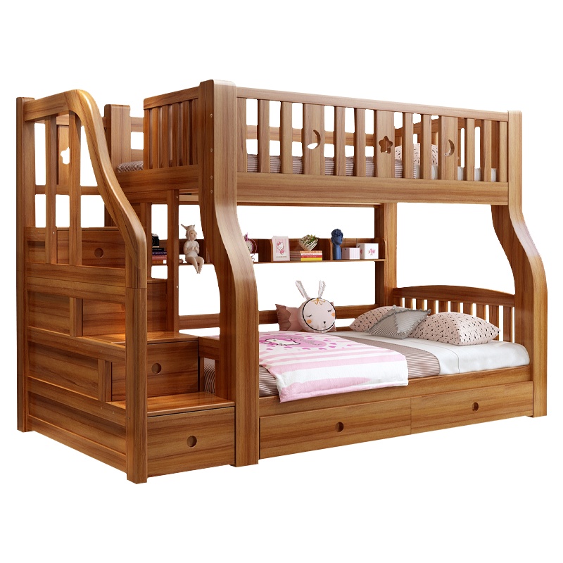 爱家生活全实木儿童上下双层床多功能组合两层上下铺木床子母床