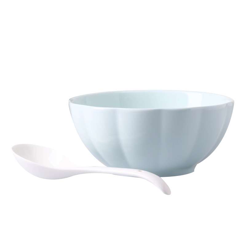 瓷物语家用8英寸汤碗陶瓷大碗泡面碗日式创意加厚一个送勺子