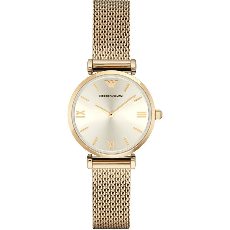 阿玛尼(EMPORIO ARMANI)手表英伦风指针经典休闲石英表女表 AR1957