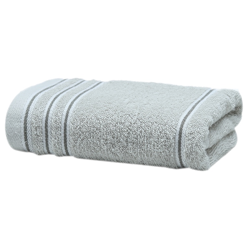 洁丽雅素色条纹缎档毛巾纯棉柔软吸水洗脸面巾70*34cm