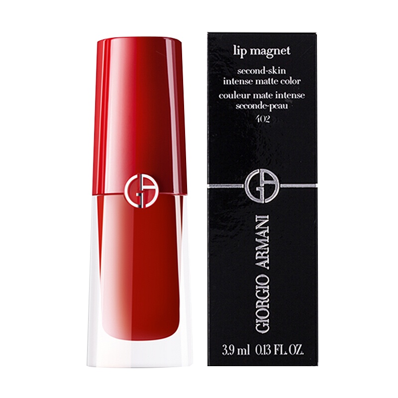 阿玛尼(ARMANI)唇釉/小胖丁显色持色凝彩哑光唇釉(402#深红色) 3.9ml小胖丁