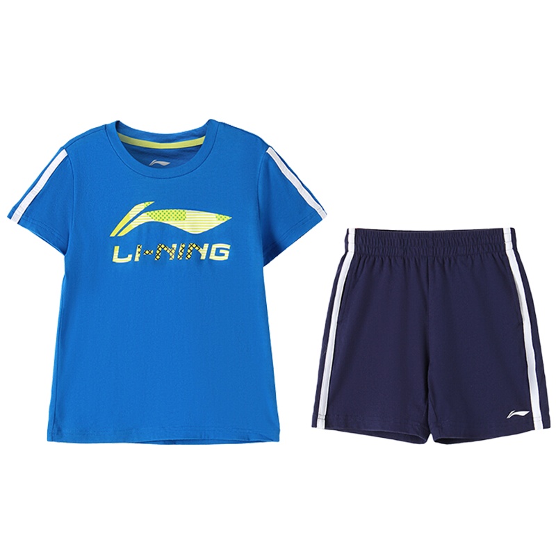 LI-NING KIDS男小童短袖短裤运动套装