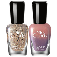 Miss Candy健康甲油可撕拉持久指甲油2瓶套装 赤霞橘光SC025 7ml*2