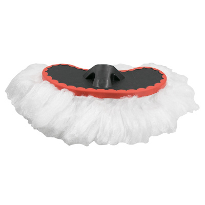 海斯迪克 HKW-67 软毛牛奶丝拖把 洗车拖把刷车工具 洗车刷子软毛长柄 伸缩除尘车掸 单独刷头（2个）