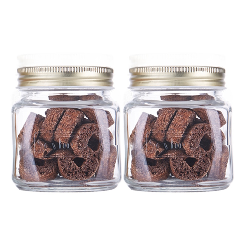 Scybe喜碧 玻璃密封罐储物罐玻璃瓶四季罐蜂蜜罐果酱瓶茶叶罐300ml两支装