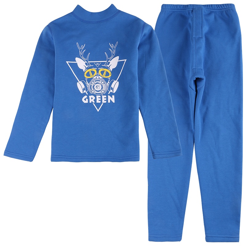 红豆（HODO）圆领男童保暖内衣男童儿童内衣系列套装