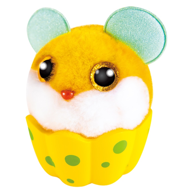 iDoon绒豆豆儿童玩具创意diy手工制作老鼠玩偶礼物女生毛绒娃娃女童女孩溶豆豆萌宠亲子互动礼物 2代绒豆豆-起司鼠