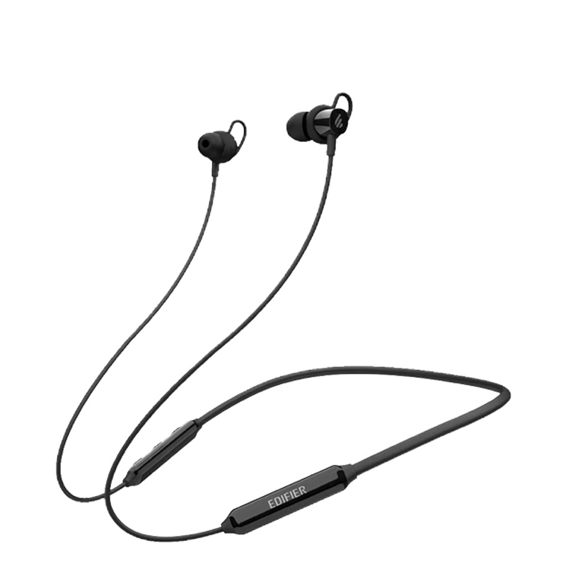 漫步者(EDIFIER)W200BT颈挂版无线蓝牙耳机运动颈挂脖耳塞式入耳挂耳跑步手机重低音 黑色