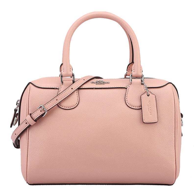 COACH 蔻驰 奢侈品 欧美时尚女士纯色皮革手提肩背斜挎桶包