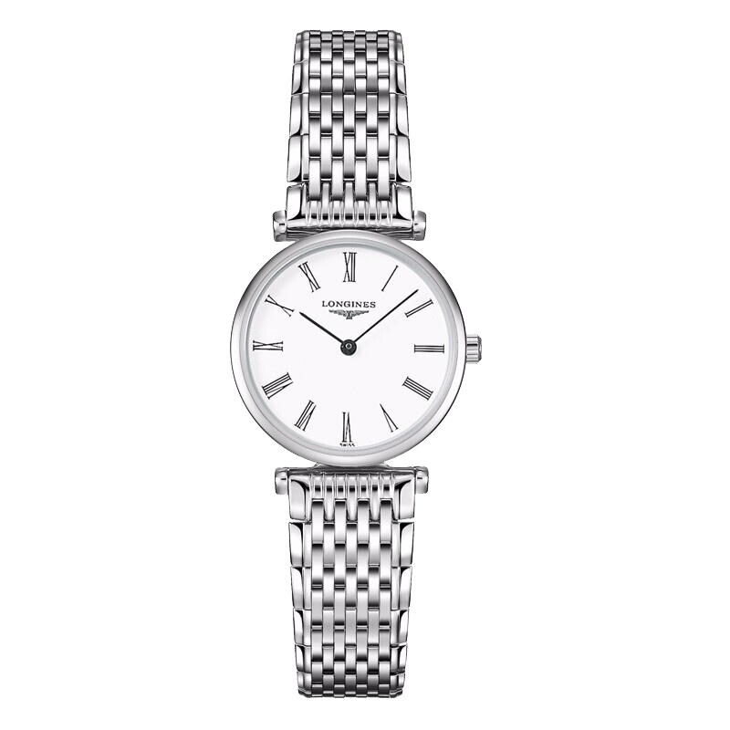 浪琴(Longines)嘉岚系列 罗马刻度钢带时尚 瑞士手表 休闲 商务 正装 石英女士手表