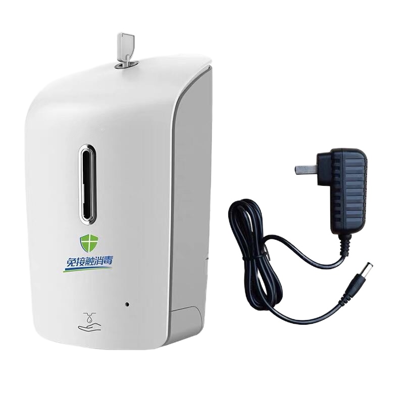 感应泡沫皂液器CIAA壁挂式自动给皂机免洗洗手液机手部消毒液机器 白灰滴液款(插电电池两用)免洗手液凝胶