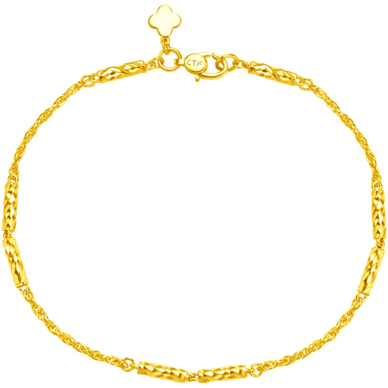 周大福精致足金金饰品手链(工费88元)计价F201137