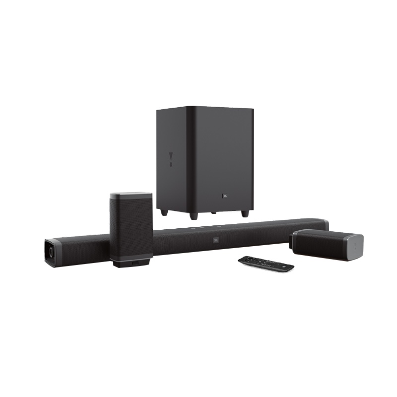 JBL BAR5.1 影霸电视壁挂回音壁杜比音响蓝牙家庭影院条形音箱套装无线环绕客厅长条jblbar 黑色