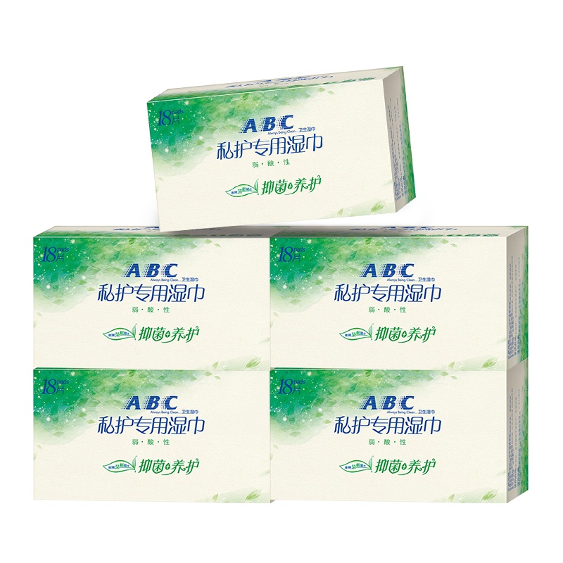 ABC女性卫生湿巾弱酸性澳洲茶树精华90片