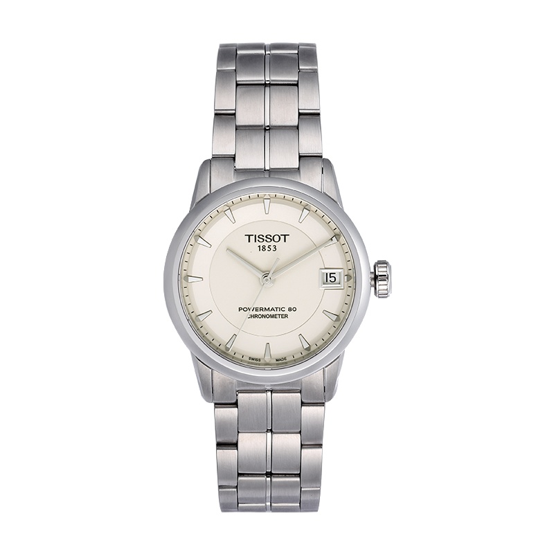 [低至65折]天梭(TISSOT)瑞士手表 豪致系列 钢带女士机械表T086.208.11.261.00