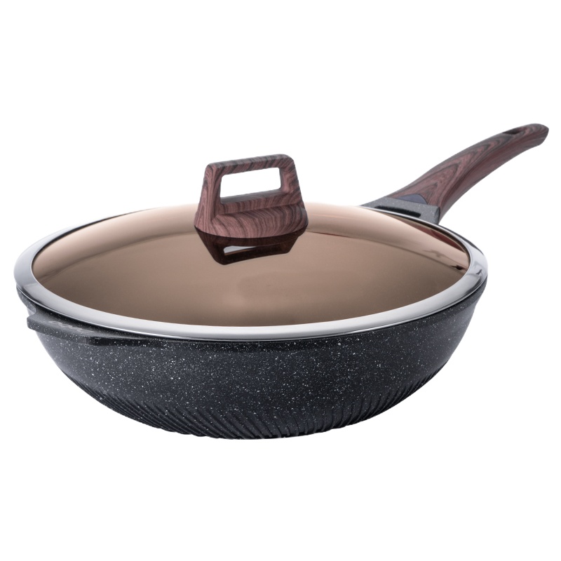 德铂 塞西尔 麦饭石不粘炒锅 DEP-681