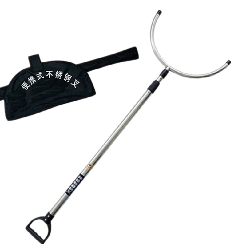 [柯拓防暴钢叉]多功能不锈钢防爆钢叉伸缩防暴钢叉腰叉校园防卫脚叉脖叉颈叉保安器材防爆叉安保用品装备