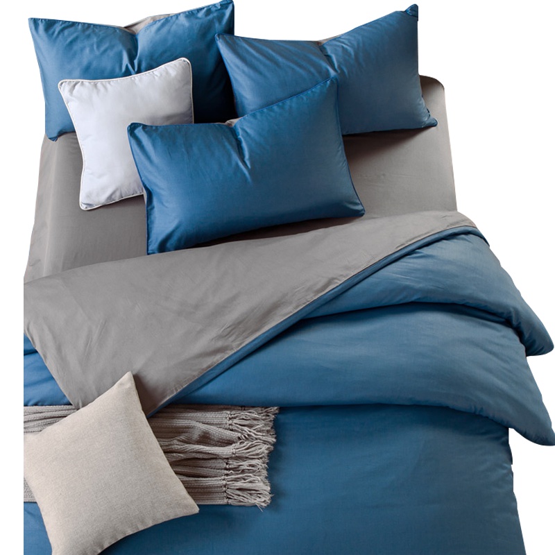 泰念Tai nian 高档家纺 简约全棉纯色双拼四件套纯棉双人4件套床单式AB版宿舍床上用品1.2m1.5m1.8米