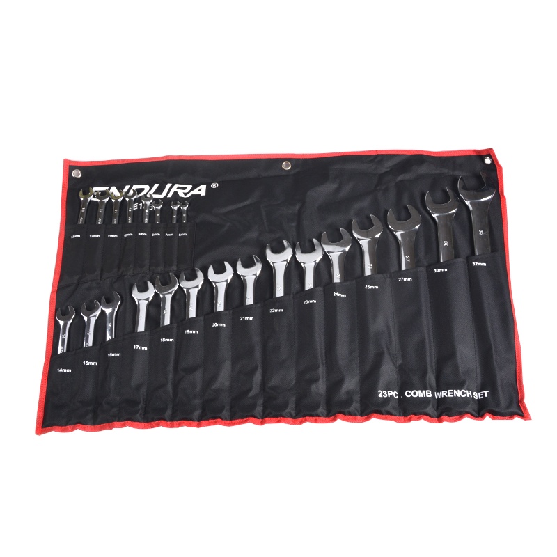 力易得(ENDURA)23件套全抛光两用扳手 开口扳手梅花扳手 两用扳手组套 E1530 1套