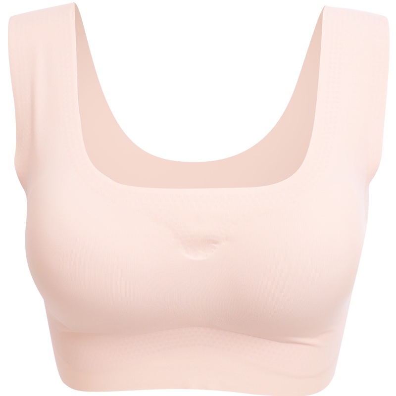 依曼丽无痕内衣女无钢圈运动裹胸背心 轻盈舒适零束缚光面睡眠围