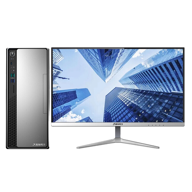 清华同方(THTF)超越E500台式机电脑套机(I3-10100 4GB 1TB 集显 DOS 200W)21.5英寸显示器