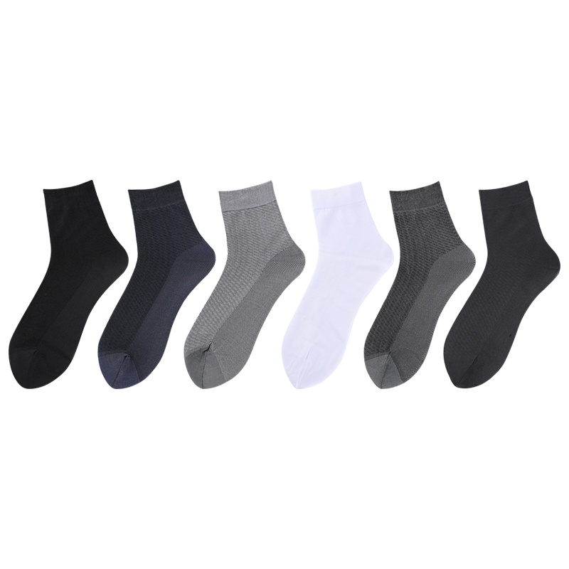 （6条装）红豆(HODO)男士袜子凉爽轻薄 男式丝袜夏季薄款透气商务休闲袜子男短袜