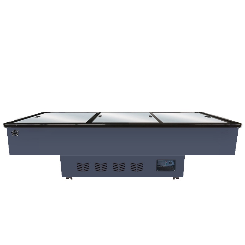 冰熊(bing xiong)2.5米商用卧式展示柜 海鲜市场菜场大容量卧式冰柜冷柜 超市岛柜海鲜岛柜-HD-2500S