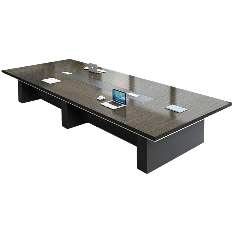 创世人 办公家具长方形办公家具会议桌长桌简约现代会议洽谈桌4.5米