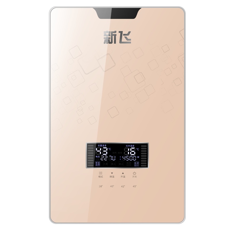 新飞(Frestech) 即热式电热水器 电家用公寓卫生间加热器速热小型淋浴加热宝可遥控变频 XFJDL-8528A金色
