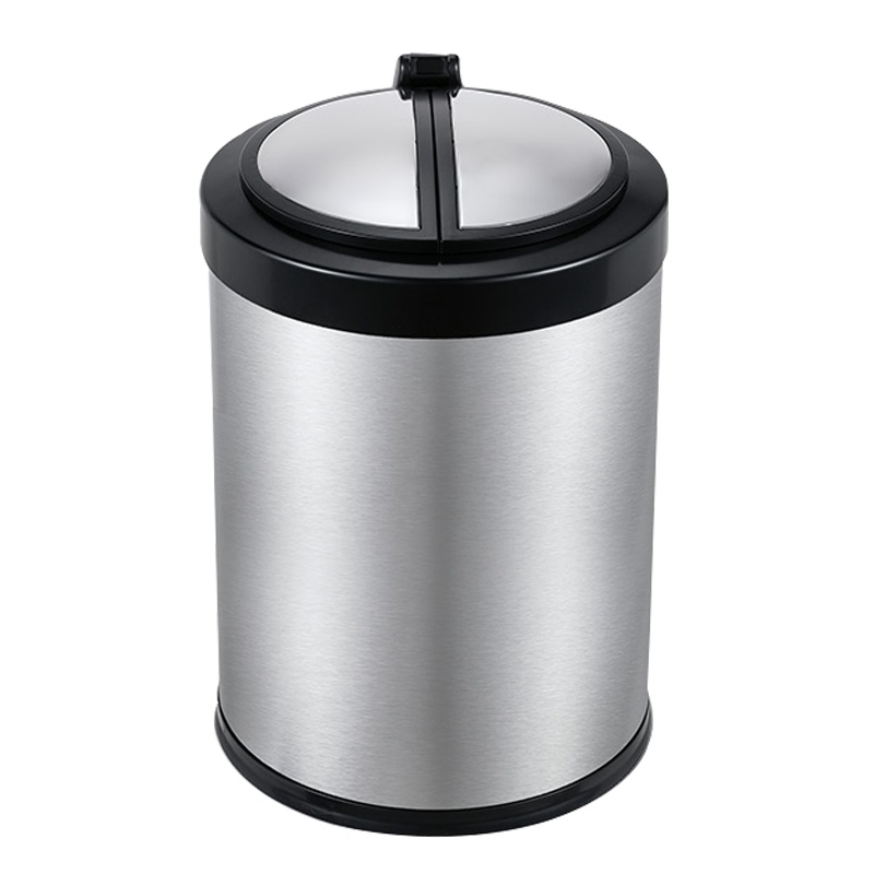 纳仕达 欧式家用9L创意不锈钢智能感应垃圾桶 厨房客厅卧室卫生间 亚光色