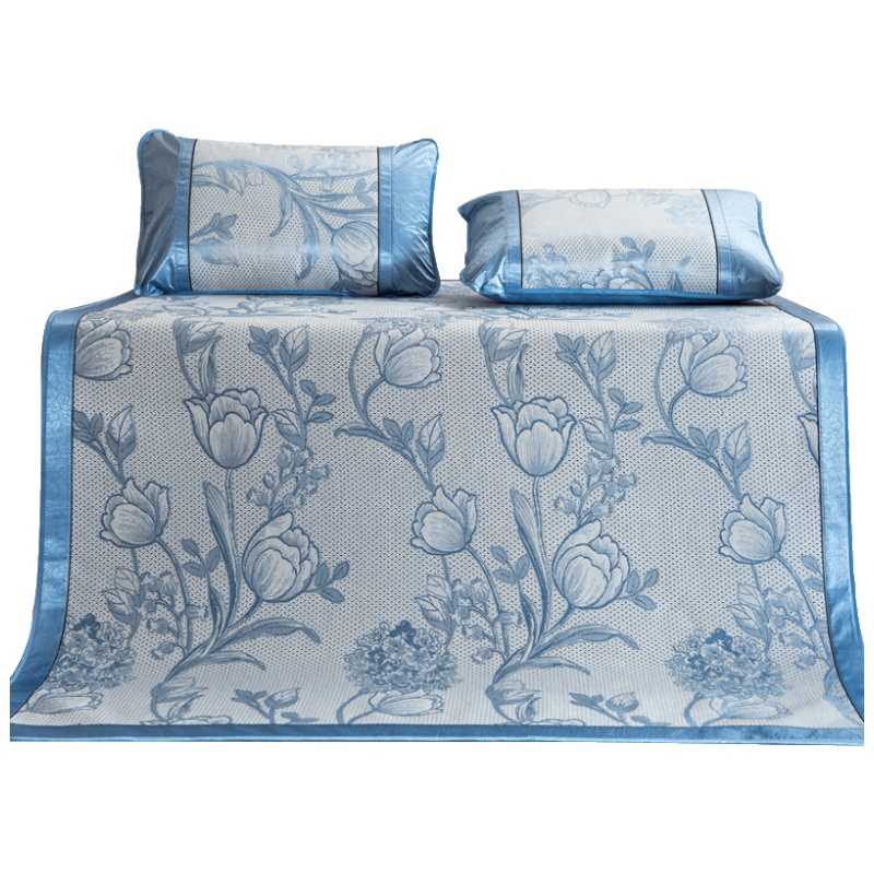 冰丝凉席1.8m床可水洗折叠儿童席1.5米空调软席子单双人席三件套