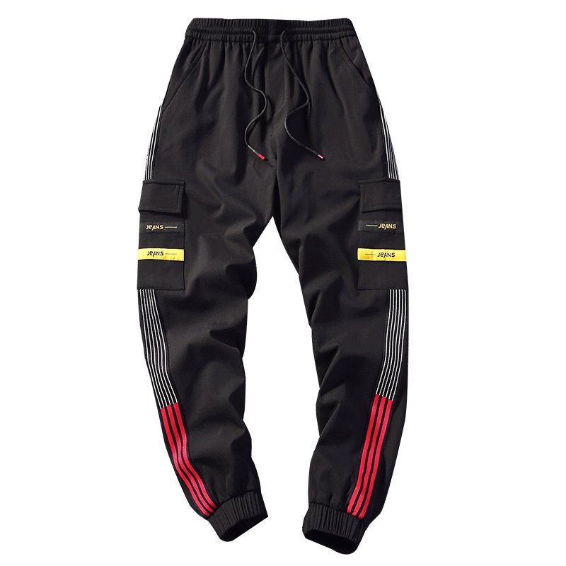 三弦(LA CORDE)工装裤男潮牌束脚宽松男士休闲裤夏季薄款裤子九分运动裤韩版潮流LA-TCK9070