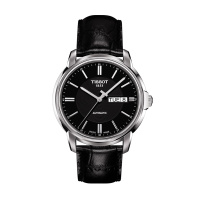 天梭(TISSOT)瑞士手表 简约雅致炫酷黑盘背透休闲男表 恒意系列皮带男士机械表T065.430.16.051.00
