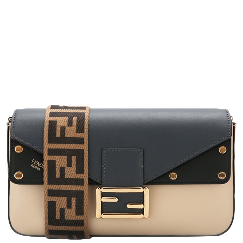 【直营】 芬迪(FENDI) BAGUETTE手袋 拼色女士单肩包斜跨包 手包 女包