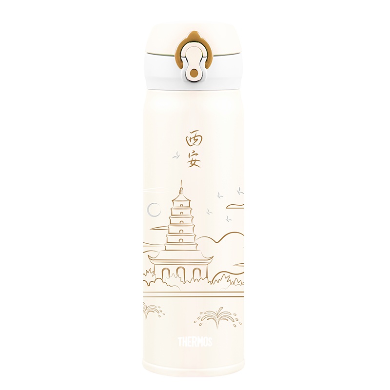 膳魔师城市杯JNL-500不锈钢保温杯 西安-月光白 8大城市主题 304不锈钢 500ML家用/通用/Thermos