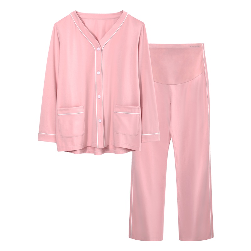 嫚熙(EMXEE)春夏月子服薄款纯棉孕妇睡衣怀孕产后喂奶家居服