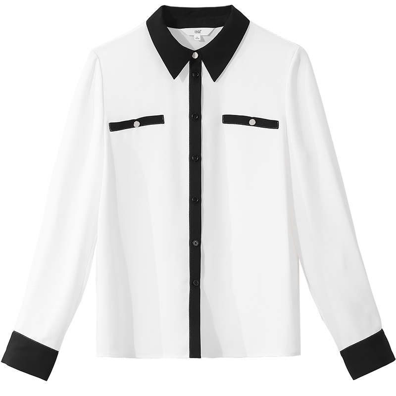 OSA春秋白色OL职业衬衫女设计感小众衬衣春秋季2020年新款长袖上衣