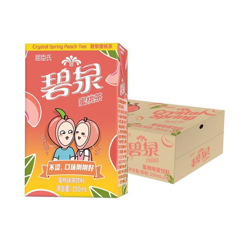 屈臣氏(Watsons) 碧泉蜜桃茶(蜜桃味茶饮料)250ml*12 整箱装