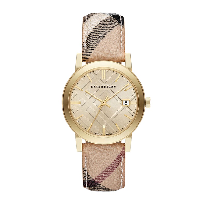 巴宝莉（Burberry）男表时尚简约石英男士皮带手表