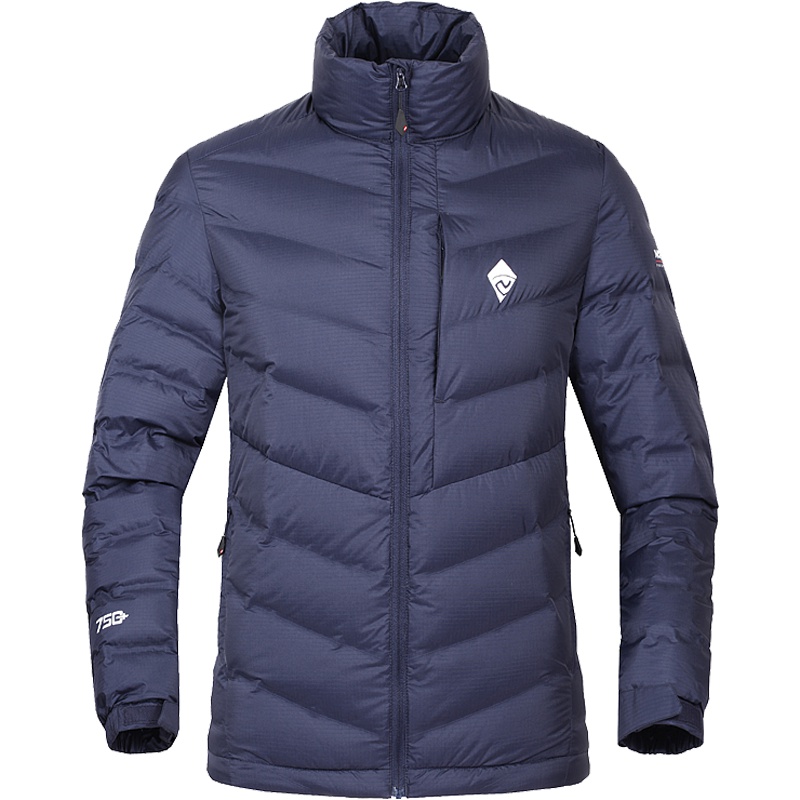 诺诗兰2017户外男式防风保暖防水透气灰鹅绒羽绒服GD065507