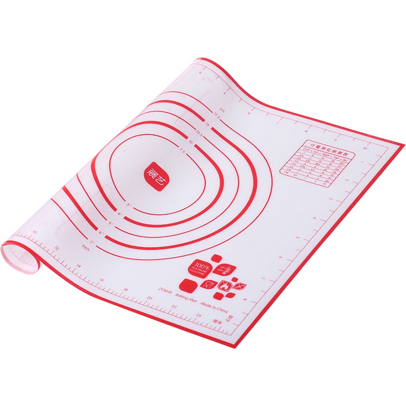 展艺铂金硅胶垫大号 带刻度耐高温防滑不沾隔热揉面垫烘焙工具